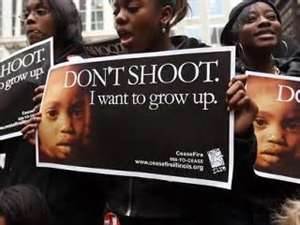 Chicago protest Don't shoot I want to grow up