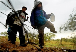 Illegal immigrants crossing into US