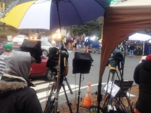 The media at Sandy Hook
