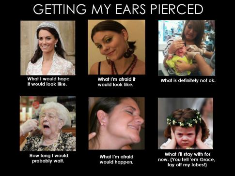 Getting my ears pierced