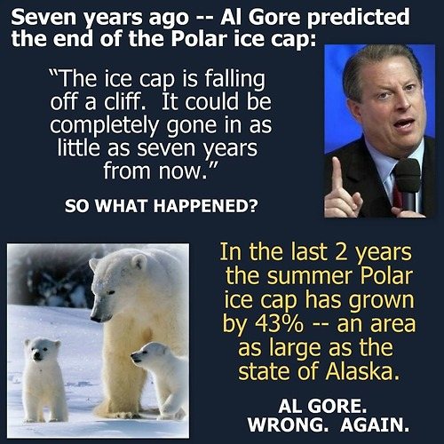 Al Gore is an idiot on ice caps