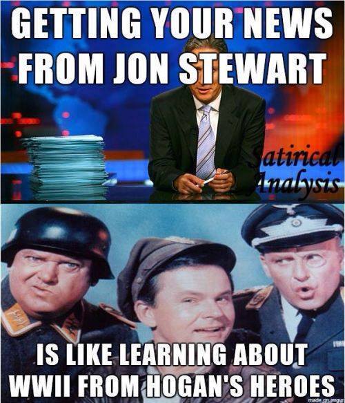 Getting your news from Jon Stewart and Hogan's Heroes