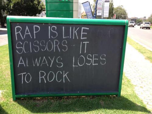 Rap loses to rock