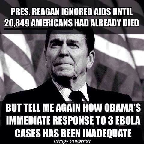 Reagan on AIDS versus Obama on Ebola