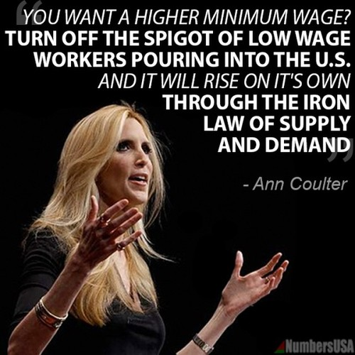 Ann Coulter's market-based advice on the laws of supply and demand