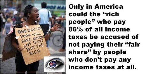 Only in America are rich who pay taxes accused of unfairness by those who don't