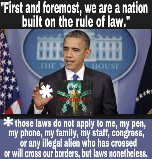 The asterisk attached to Obama's defense of rule of law