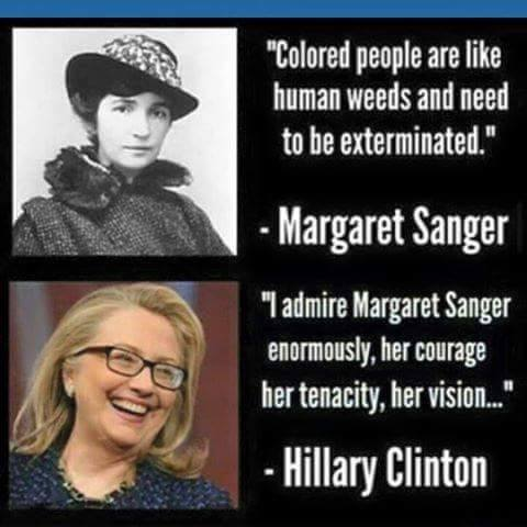 Hillary Clinton and racist Margaret Sanger