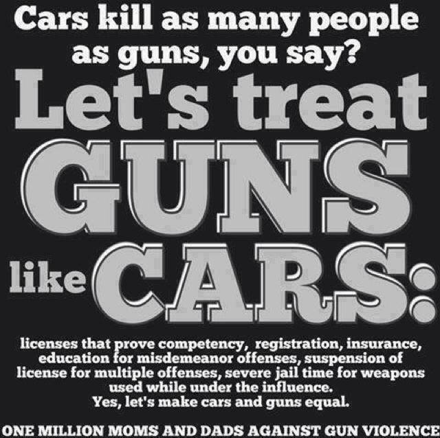 Let's treat guns like cars