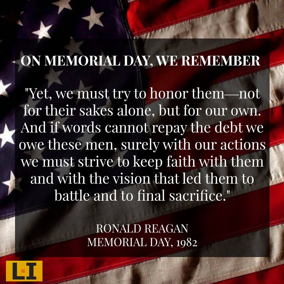 Military Ronald Reagan on Memorial Day