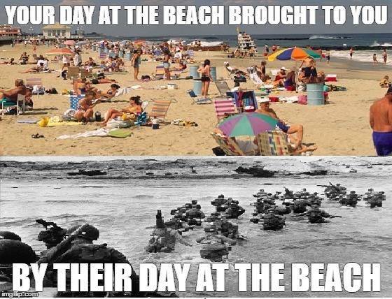 Military day at the beach