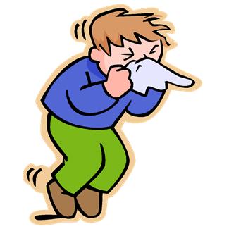 Person sneezing