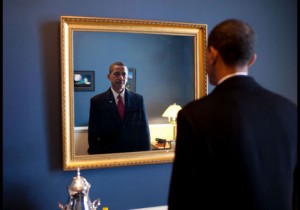 Obama at the mirror