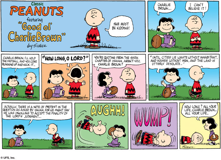 Peanuts-Lucy-holds-football-for-Charlie-Brown