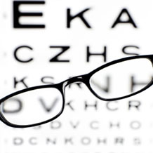 Blurred eye chart