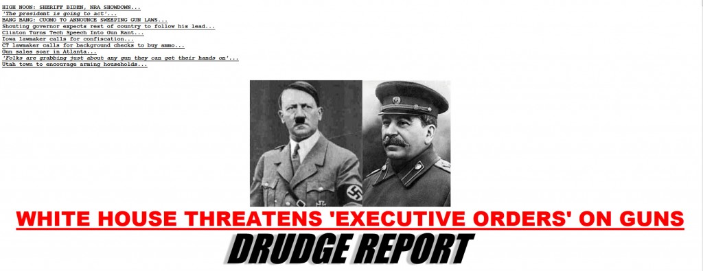 Drudge Report headline re Obama proposed executive order