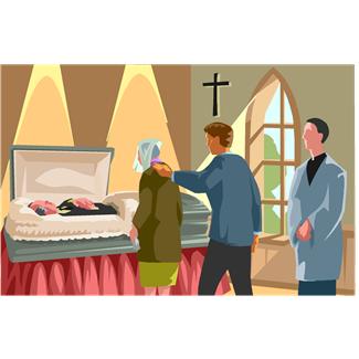 Husband's funeral