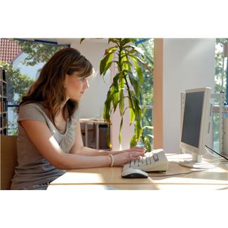 Woman at computer