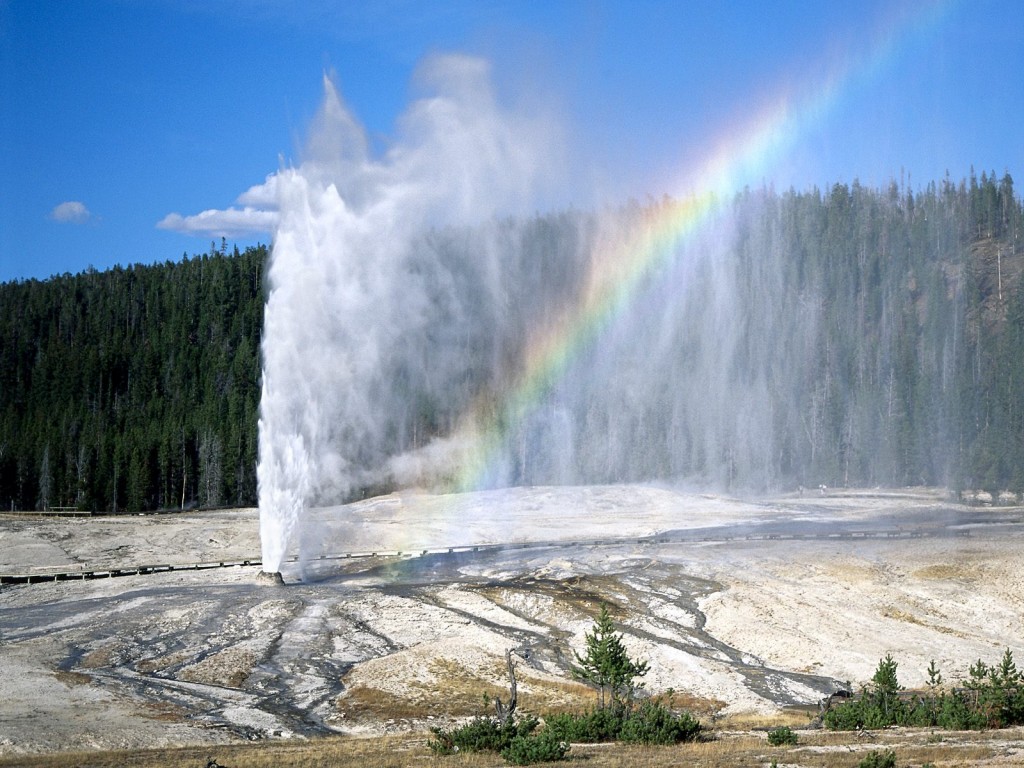 Old Faithful, which senior tourists were not allowed to look at