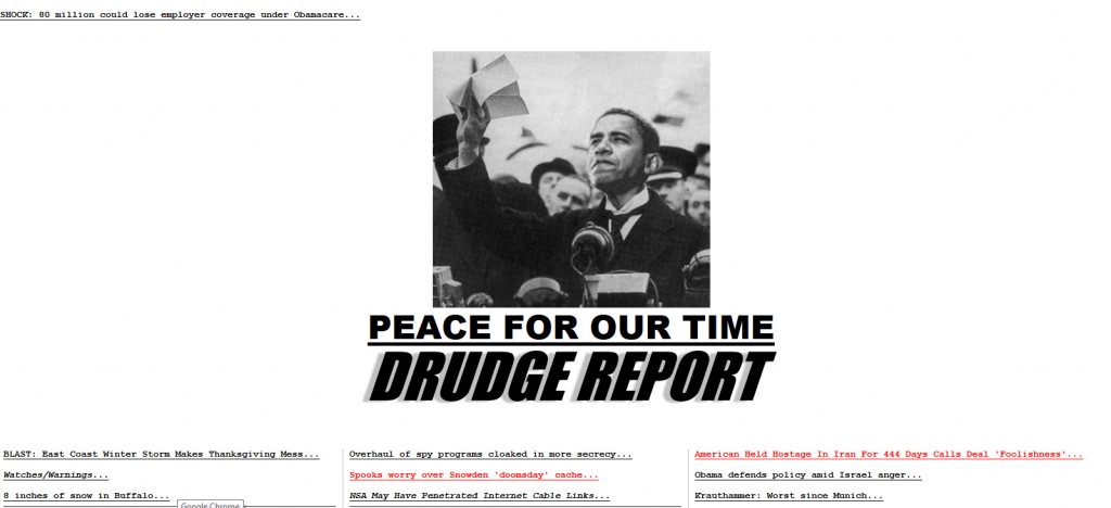 Obamaworld in a Matt Drudge nutshell