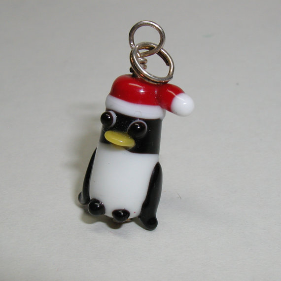 Penguin in Santa hat