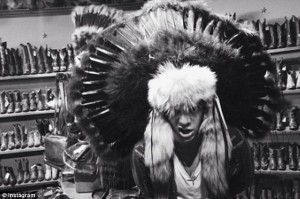 Harry Styles as an Indian Chief