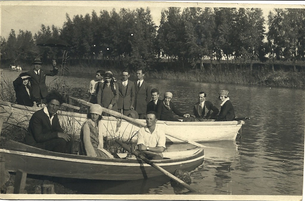 Boating party on the Yarkon River, Tel Aviv, 1920s