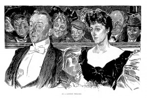 In a London Theater (by Charles Dana Gibson)