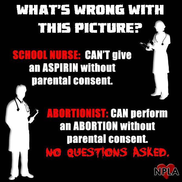 Abortions and aspirins at school