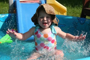 Toddler in pool