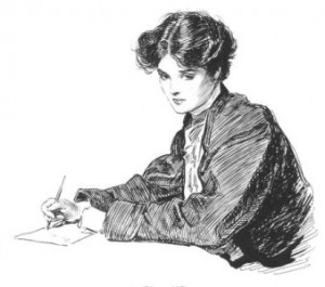 Woman writing