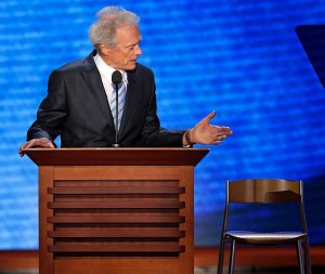 Clint Eastwood talks to Empty Chair