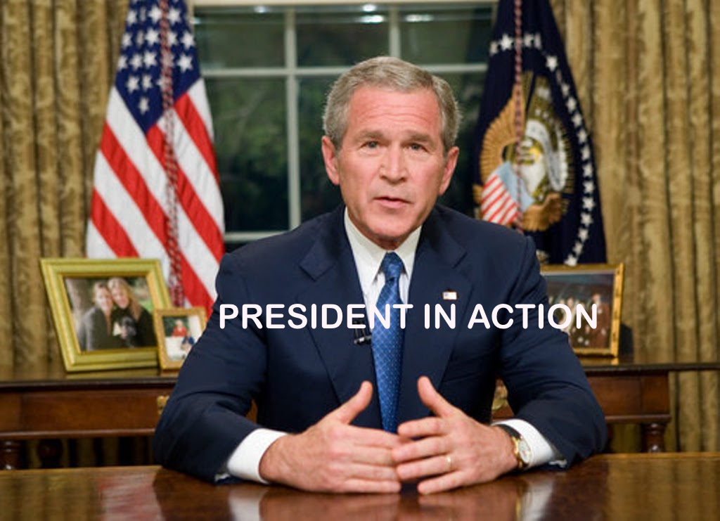President in action
