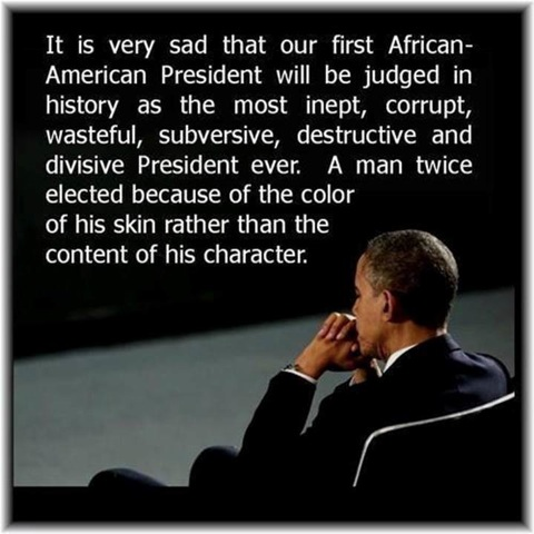 Obama first African American president corrupt wasteful failure