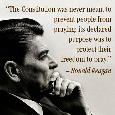 Ronald Reagan on the right to pray