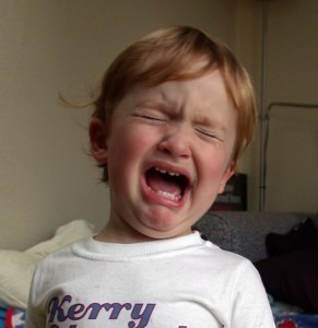 Toddler having temper tantrum