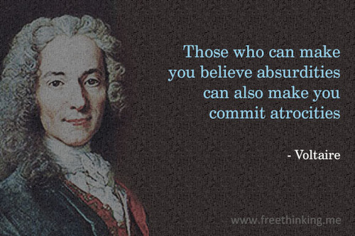 Voltaire on committing atrocities