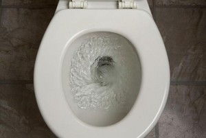 toilet flushing