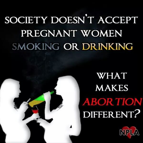 You can't drink or smoke when pregnant, but you can abort