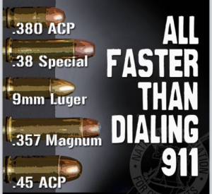 Bullet faster than dialing 911