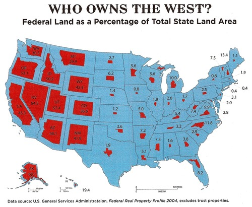Federal land ownership in America
