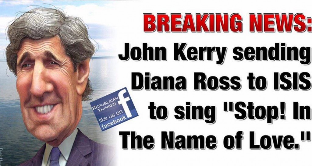 John Kerry stop  in the name of love