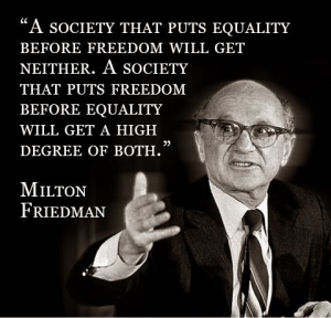 Milton Friedman on equality and freedom