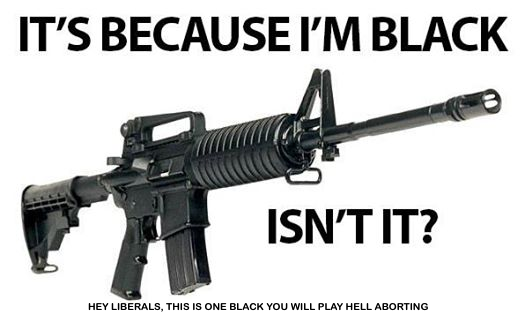 AR-15 It's because I'm black isn't it