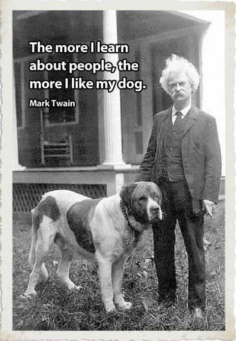 Mark Twain on people and dog