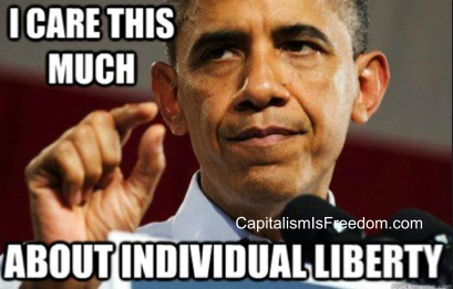 Obama cares just a little bit about individual liberty