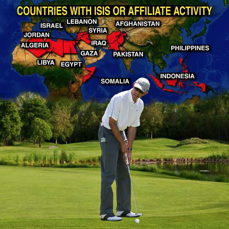 The spread of ISIS while Obama golfs