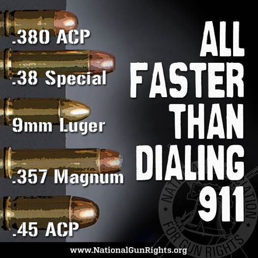 Gun bullets all faster than 911
