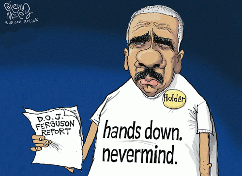 Holder quiet about Ferguson report