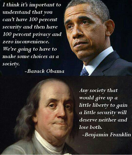 Obama and Franklin on liberty and security